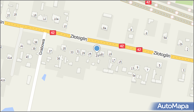 Parszów, Złotoglin, 23, mapa Parszów