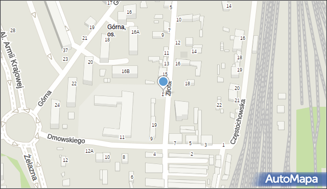 Piotrków Trybunalski, Złota, 17, mapa Piotrków Trybunalski