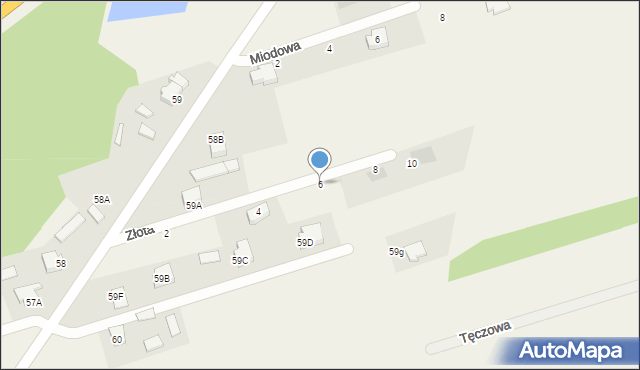 Piotrowice, Złota, 6, mapa Piotrowice