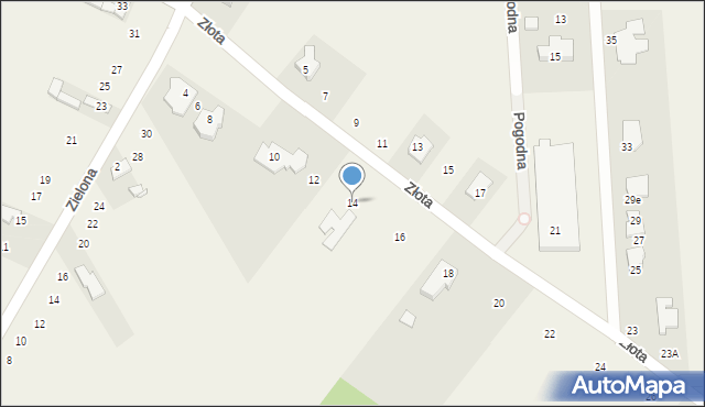 Podolszyn Nowy, Złota, 14, mapa Podolszyn Nowy