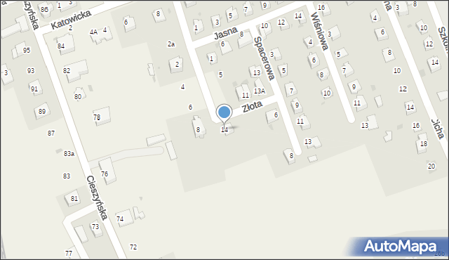 Pogwizdów, Złota, 14, mapa Pogwizdów