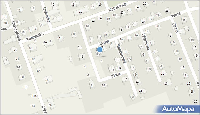 Pogwizdów, Złota, 3, mapa Pogwizdów