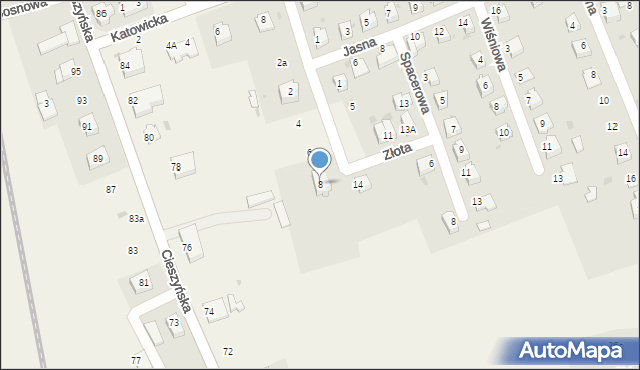 Pogwizdów, Złota, 8, mapa Pogwizdów