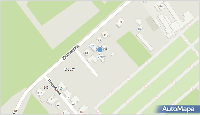 Poznań, Złotowska, 97b, mapa Poznania