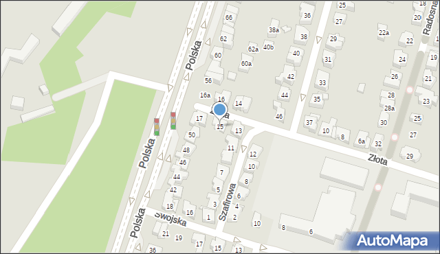 Poznań, Złota, 15, mapa Poznania