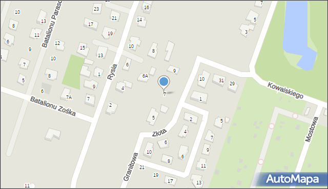 Pruszków, Złota, 7, mapa Pruszków