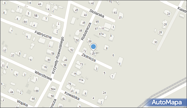 Pruszków, Złotnicza, 10, mapa Pruszków