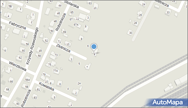 Pruszków, Złotnicza, 4, mapa Pruszków