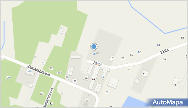 Purzec, Złota, 18, mapa Purzec