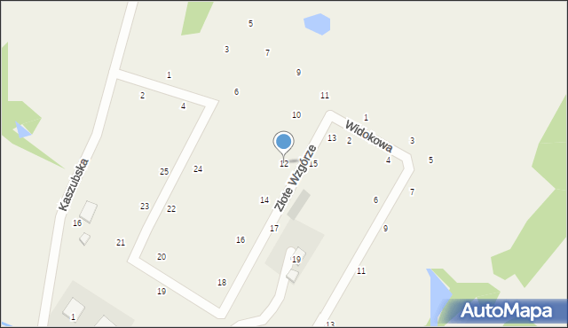 Rąb, Złote Wzgórze, 12, mapa Rąb