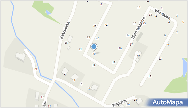 Rąb, Złote Wzgórze, 20, mapa Rąb