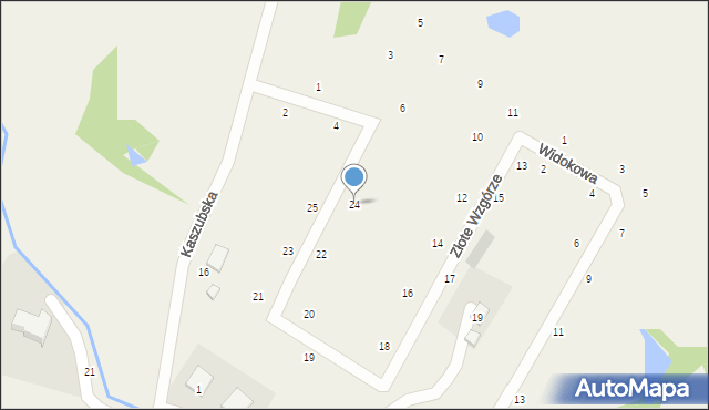 Rąb, Złote Wzgórze, 24, mapa Rąb
