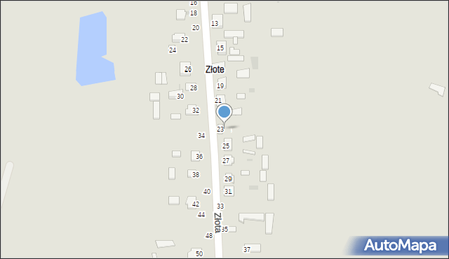 Rejowiec Fabryczny, Złota, 23a, mapa Rejowiec Fabryczny