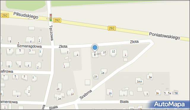 Ruszowice, Złota, 8, mapa Ruszowice