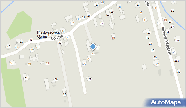 Rzeszów, Złocista, 21, mapa Rzeszów