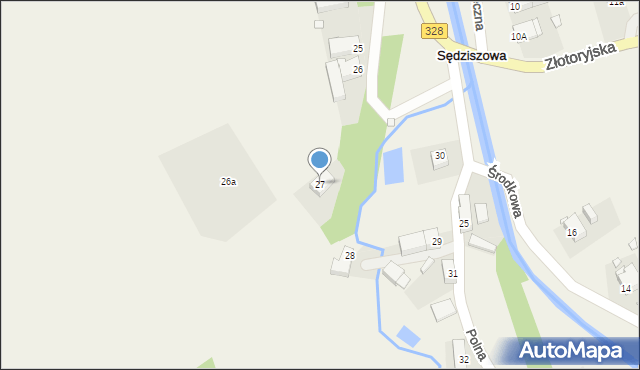 Sędziszowa, Złotoryjska, 27, mapa Sędziszowa