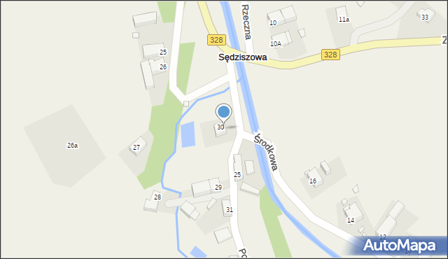 Sędziszowa, Złotoryjska, 30A, mapa Sędziszowa