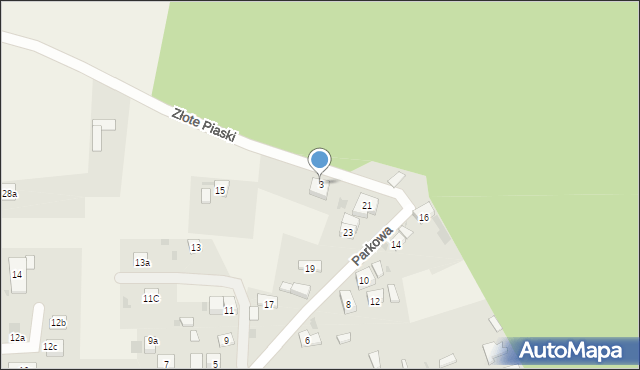 Serby, Złote Piaski, 3, mapa Serby