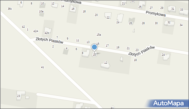 Stanisławów Pierwszy, Złotych Piasków, 10, mapa Stanisławów Pierwszy