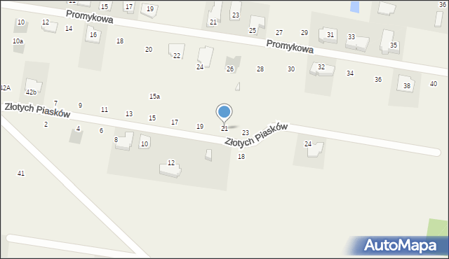 Stanisławów Pierwszy, Złotych Piasków, 21, mapa Stanisławów Pierwszy