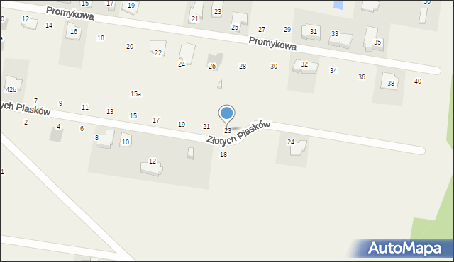 Stanisławów Pierwszy, Złotych Piasków, 23, mapa Stanisławów Pierwszy