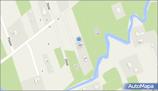 Stefanówka, Złota, 14B, mapa Stefanówka