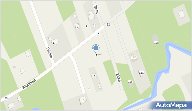 Stefanówka, Złota, 8, mapa Stefanówka