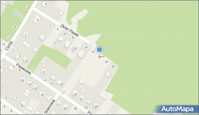 Stężyca, Złote Piaski, 16, mapa Stężyca