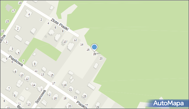 Stężyca, Złote Piaski, 18, mapa Stężyca