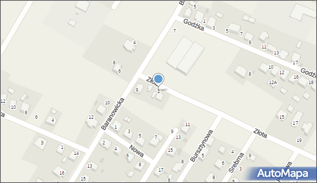 Suszec, Złota, 2, mapa Suszec