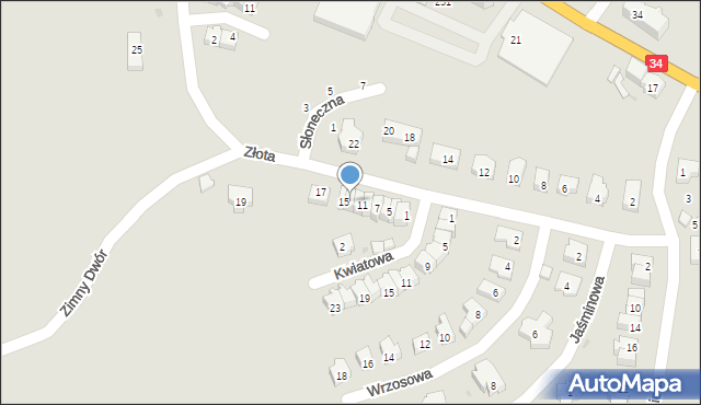 Świebodzice, Złota, 13, mapa Świebodzice