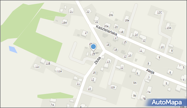 Świerklany, Złota, 15, mapa Świerklany
