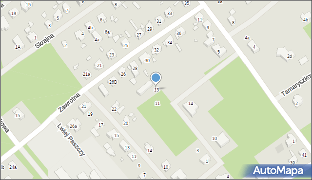 Szczecin, Złotego Deszczu, 13, mapa Szczecina