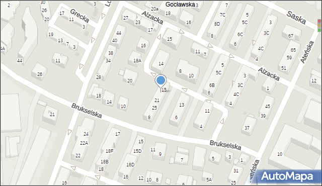 Warszawa, Złoczowska, 17, mapa Warszawy