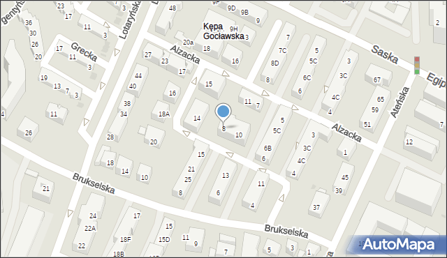 Warszawa, Złoczowska, 8, mapa Warszawy