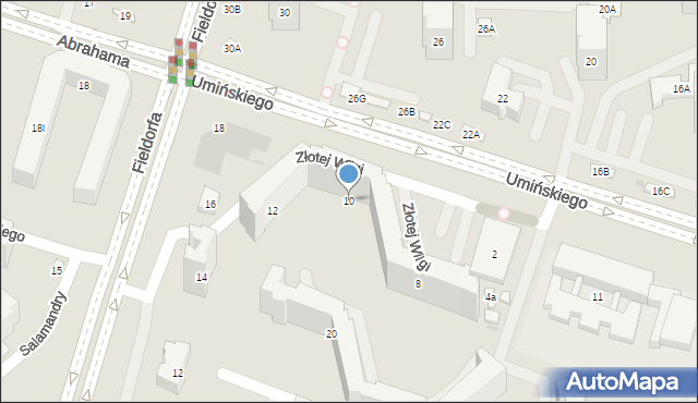 Warszawa, Złotej Wilgi, 10, mapa Warszawy