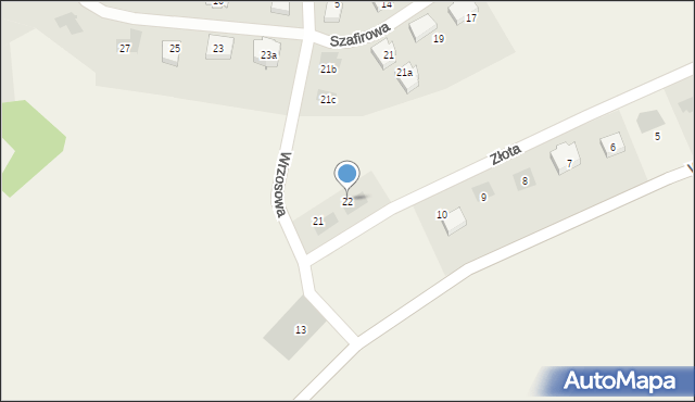 Warzymice, Złota, 22, mapa Warzymice