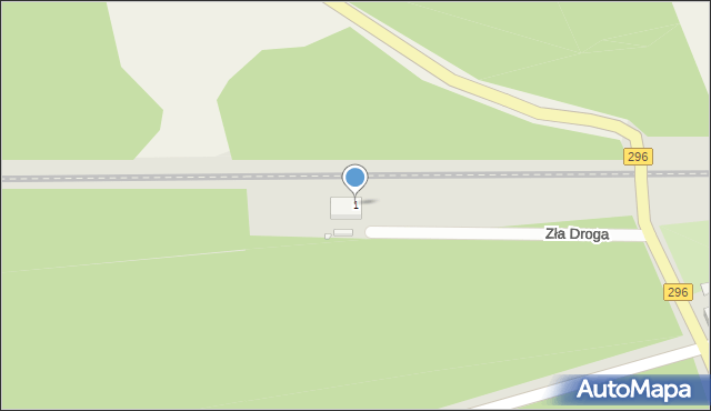 Węgliniec, Zła Droga, 1, mapa Węgliniec