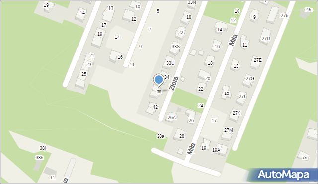 Wieliszew, Złota, 38, mapa Wieliszew