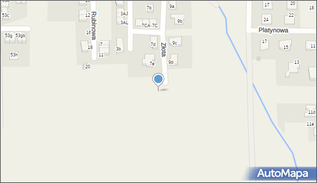 Wilczyce, Złota, 7g, mapa Wilczyce