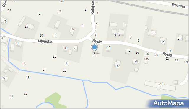 Wola Filipowska, Złota Dolina, 8, mapa Wola Filipowska