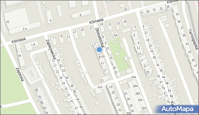 Wrocław, Złotostocka, 9, mapa Wrocławia