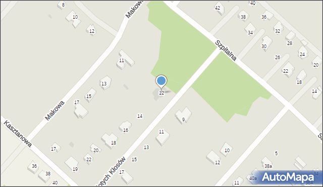 Wyszków, Złotych Kłosów, 12, mapa Wyszków