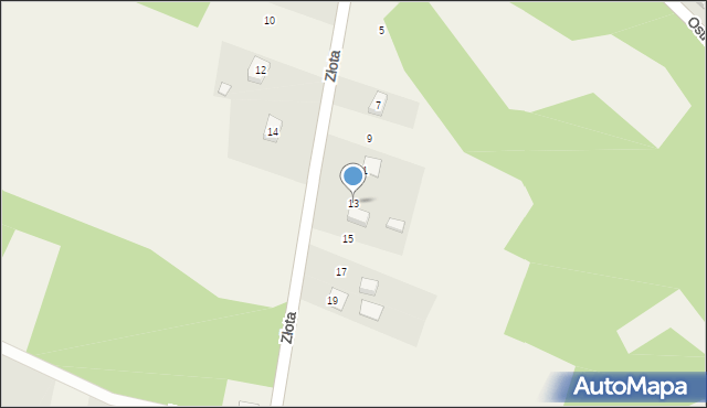 Zajączków, Złota, 13, mapa Zajączków