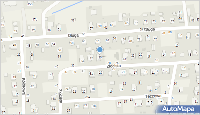 Zgłobice, Złocista, 30, mapa Zgłobice