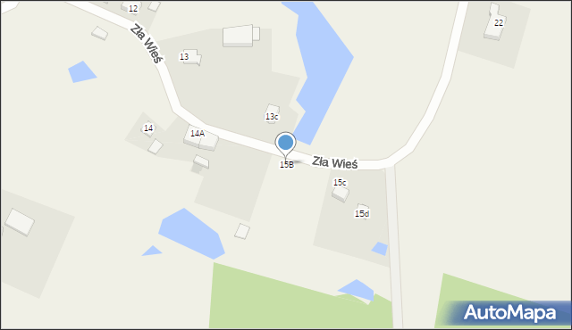 Zła Wieś, Zła Wieś, 15B, mapa Zła Wieś