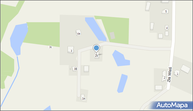 Zła Wieś, Zła Wieś, 2b, mapa Zła Wieś