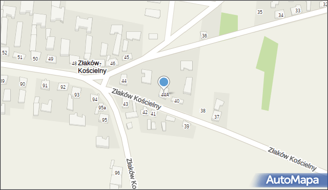 Złaków Kościelny, Złaków Kościelny, 44A, mapa Złaków Kościelny