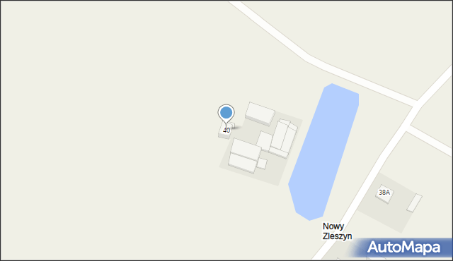 Zleszyn, Zleszyn, 40, mapa Zleszyn