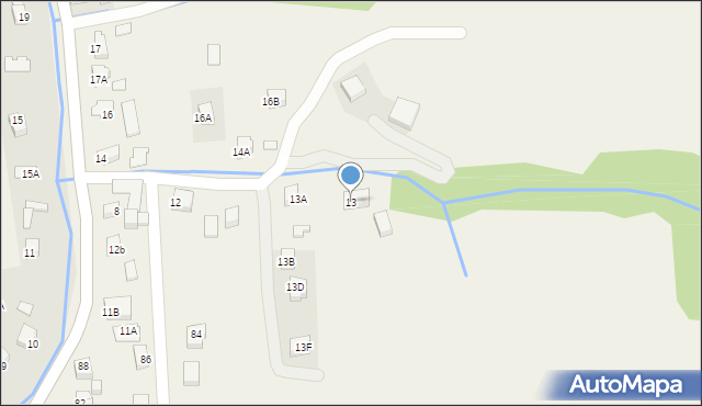 Złockie, Złockie, 13, mapa Złockie
